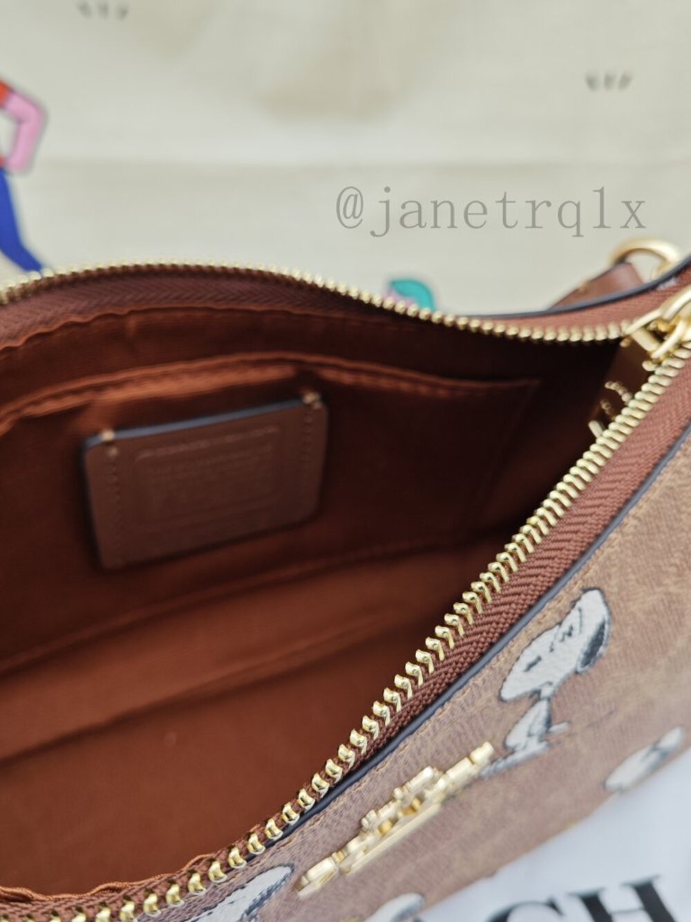 🎶🎶Coach X Peanuts Teri Shoulder Bag In Signature Canvas With Snoopy Print - Picture 5 of 8